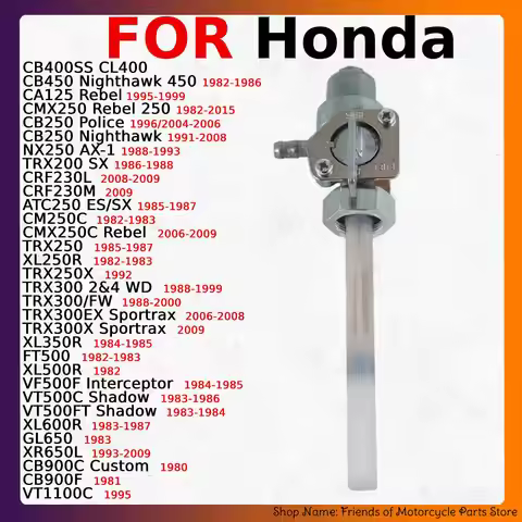 Motorcycle Gas Fuel Petcock Tap Valve Switch Pump For Honda VF500F Interceptor VT500C VT500FT Shadow