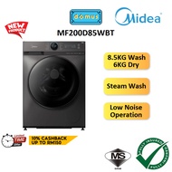 Midea Washer Dryer 2 in 1 Washing Machine Front Load Combo Mesin Basuh 12KG Wash 8KG Dry MF200D85WBT