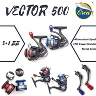 Reel Pancing Mini Kecil  Orca Vector 500 Power Handel Untuk Ultralight Tegek Kolam Spool Full Metal 