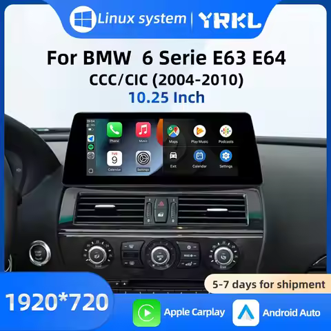 For BMW 6 Serie E63 E64 CCC CIC Wireless Carplay Multimedia Video Player Android Auto Screen Car Pla