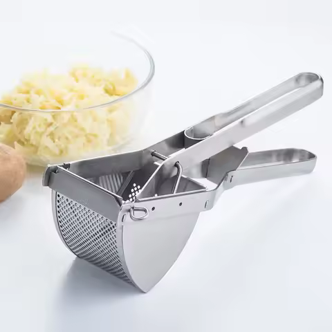 Potato Ricer Stainless Steel Potato Masher Heavy Duty Potato Ricer Masher For Baby Food Fruit Vegeta