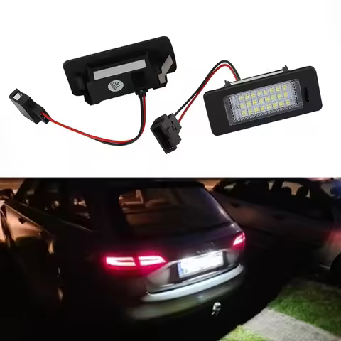 LED License Number Plate lamp 12V canbus For Audi A4 B8 A5 Q5 S5 TT A1 S4 A6 A7 2008-2013 Error Free