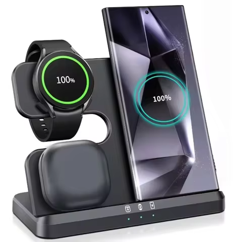 3 In 1 Wireless Charger Stand Super Fast Charging Station For Samsung Z Fold 5 4 3 S24 S23 Galaxy Wa