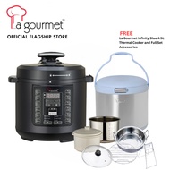 La Gourmet Healthy Electric Pressure Cooker 6L with Full Accessories Set + 4.5L Thermal Cooker