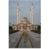 Hajj Poster Mecca Medina Mosque Night Building Poster Muslim Art Poster Islamic Art Poster Religious