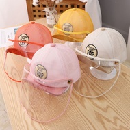 Pelindung Muka ♖ Detachable Baby Cap Face Shield For Baby Kids Face Shield Sun Hat Topi Budak Protective Cap