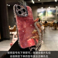 เคสโทรศัพท์มือถือแบบสองชั้นพร้อมขาตั้งเลนส์ ป้องกันการตกหล่น ดีไซน์เก๋ไก๋ สำหรับ Apple 16promax 15pl