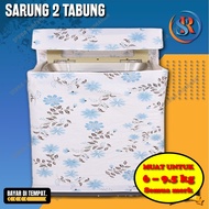 Bisa COD - Sarung Mesin Cuci 2 Tabung Bukaan Atas  / Tutup Mesin Cuci 2 Tabung Cover Mesin Cuci 2 Ta