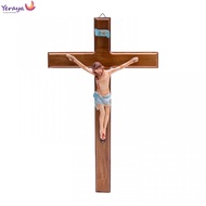 Brown Wooden Catholic Hanging Cross 35cmnatural - Wooden Cross - Cross - Catholic