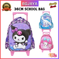 36cm 3 Wheel New Cartoon Trolley School Backpack Kids Trolley Bag 14'' (BGJAYA)