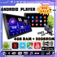⭐ [100% ORIGINAL] ⭐ ✨LOWEST PRICE✨ 4GB RAM+32G QLED  Android Player 7 9 10 inch android auto wireless Double Din Car Radio Multimedia Video Player Support FMGPSWiFiBluetooth android car player car android player viva wira myvi