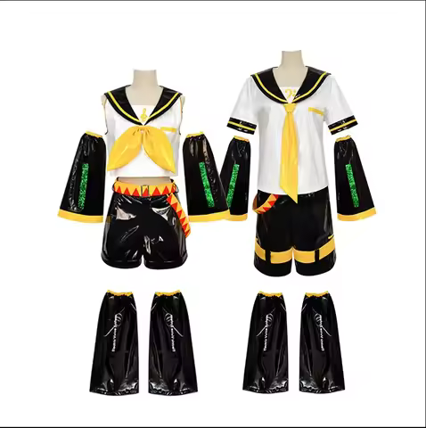 Anime Rin Len Cosplay Costume Len Rin Cosplay Len Costume Kagamine JK Uniform for Comic Con Outfits 