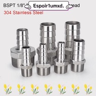 IESPOIR1UM 1Pcs Pipe Joint, 304 Stainless Steel Male Thread Hose Connector, Durable Connector Adapte