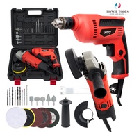 (แพ็คคู่)HORY เครื่องเจียร์ หินเจียร์ ลูกหมู 4 นิ้ว 954 800W + สว่านไฟฟ้า 3 หุน 750W 606 แถมฟรี!! ดอ