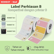 NIIMBOT B1/B21/B21PRO/B31/B3S/B4/K3 Thermal Label Paper Cartoon Name Blank Label Waterproof Label