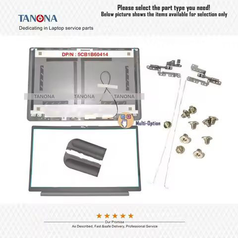 New 5CB1B60414 For IdeaPad 3 15IAU7 82RK 3 15ABA7 82RN Laptop Top Lcd Back Cover Rear Lid Bezel Hing
