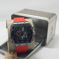 Jam tangan pria Mewah LEOPARD Tali Karet Navy Chrono aktif Original