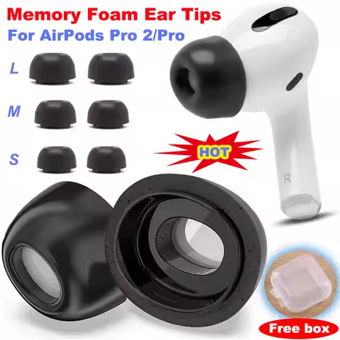Memory Foam Ear Tips For Apple AirPods Pro 2 Foam Tips Ear pads Replacement Earphone Eartips For Air