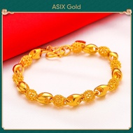 ASIX GOLD 916 Gold Womens Bracelet Lucky Beads Korean Gold