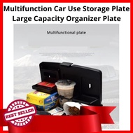 Multifunction Car Use Storage Plate Large Capacity Organizer Plate ( Black )