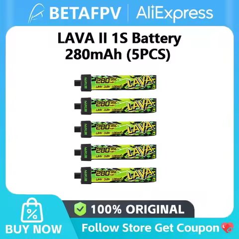 BETAFPV LAVA II 1S 280mah 3.8V 95C Battery BT2.0 Connector ForAir65 Meteor65 Pro Cetus