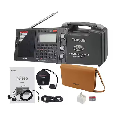 Tecsun Radio PL-990 Portable Full Band Radio Receiver FM LW MV SW SSB Radio DSP Music Speaker