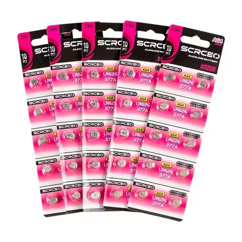 AG4 SR626SW LR626 377A 1.5V Alkaline Button Cell Battery 10-200PCS for Watch Toys Thermometer Small 