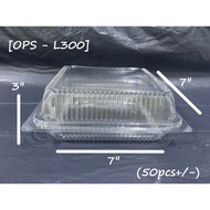 OPS L300 | [7"] Square Plastic Container | 50pcs+/- | READY STOCK