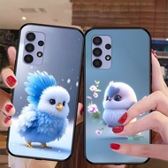 Samsung a32 4 g / a32 5g / ss a52 / ss a72 glass phone case printed with cute baby birds
