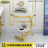 (Wbbuy)輕奢雲石紋岩板茶几 角几 茶桌 茶檯 邊桌 小茶几 邊枱 小桌子 圓桌 Tea table 包送貨