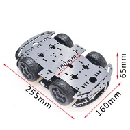 4WD Drive Programming Car Robot 51 Microcontroller Intelligent Tracking Patrol Line Obstacle Avoidan