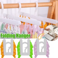 Portable Foldable Travel Clothing Drying Rack for Space Saving Underwear Socks Hanger with 8 Hooks D