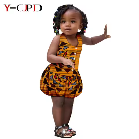 Dashiki Baby Girls Tank Top and Bud Shorts Pants Sets African Style Clothes Children Outfits Fashion
