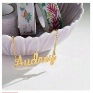 24K Gold Titanium Name Necklace