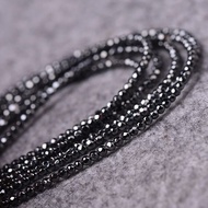 ลูกปัดคริสตัลธรรมชาติ 2MM 3MM 4MM หินเหลืองดำ หินแม่เหล็ก ลูกปัดกลม ลูกปัดทรงมุม ลูกปัดทรงมุมกระจก ล