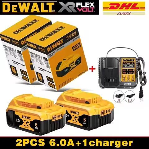Original Dewalt 20V Battery, dewalt 2AH 3 5AH/6AH Rechargeable Lithium-Ion Battery, Dewalt DCB206 Po
