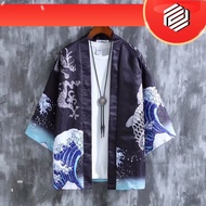 Haori Kimono Cardigan Haori Men Women Japanese Loose Yukata Wave Cosplay Men - Premium Material