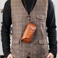 皮製太陽眼鏡盒 眼鏡皮套 眼鏡保護皮套 掛式太陽眼鏡皮套