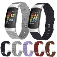 Band for Fitbit Charge 6 / Charge 5, Soft Woven Canvas Nylon Quick Dry Wrist Strap for Fitbit Charge