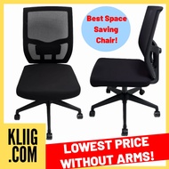 [SG READY STOCK] KLIIG MINI SPACE-SAVING Ergonomic Mesh Office Chair , WITHOUT ARMS, LOWEST PRICE, Lumbar back support