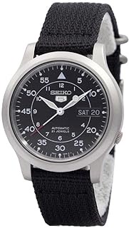 SNK809K2 Men's Watch Stainless Steel Seiko 5 Military Automatic, Silver, Automatic Watch