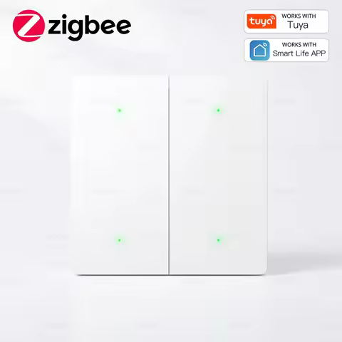 Tuya ZigBee Wireless 4 Gang Scene Switch Push Button Lighting Control Switch Smart Life App Home Aut