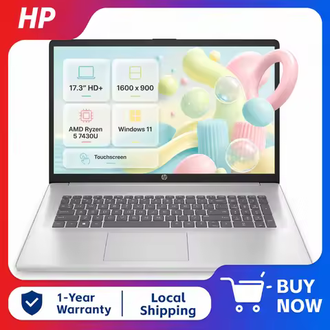 HP 17 Business Laptop,17.3" HD Touchscreen,AMD Ryzen 5 7430U,Up to 64GB RAM,2TB SSD,AMD Radeon Graph