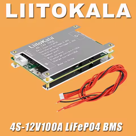 LiitoKala lifepo4 BMS 4S-12V-100A-BMS For Rechargeable Lifepo4 Battery With Same Port for 3.2V Lifep