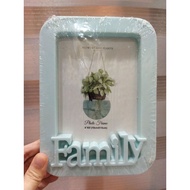 Family Photo frame 4" x 6" (10cm x 15cm) Blue Color
