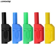 LEMONTRE Banana Plug Connector, Black Red Stackable Banana Plug, Adapter 4MM Banana Plug Wire Solder