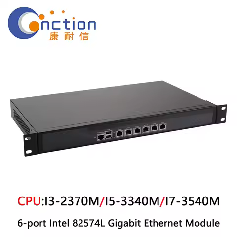 CncTion 1U Firewall Appliance 6xGbE I5-2520M I3 2350M 6xGbE AES-NI pfSense OPNsense VPN Router Rackm