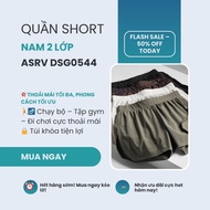 ASRV DSG0544 2-layer men's shorts - Modern design, comfortable for movement, jogging and gym