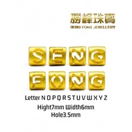 SF Letters NOPQRSTUVWYZ/100%AUTHENTIC 999GOLD