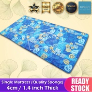Single Mattress (Quality Sponge) (4 cm thick) / Tilam Nipis Single (Span Berkualiti) (Tebal 4 cm) [R